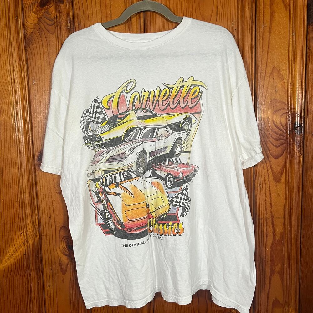 Chevrolet 2XL Y2K Corvette Classics T-Shirt White Regular